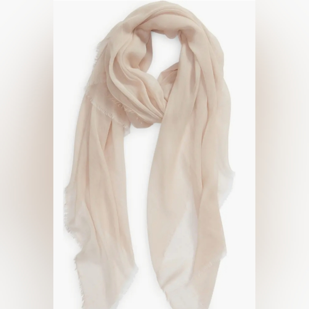 Modal & Silk Scarf Nordstrom Elegant Wrap Chic Beige Sand Scarf LightweCross-dye